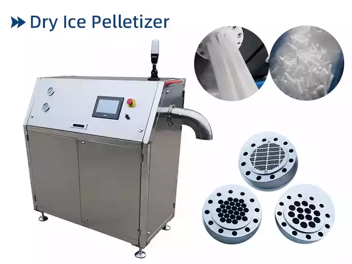 Dry ice pellet machine